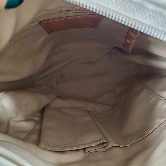 Coach Signature C blue canvas leather shoulder bag with bucket trim - Picture 10 of 15